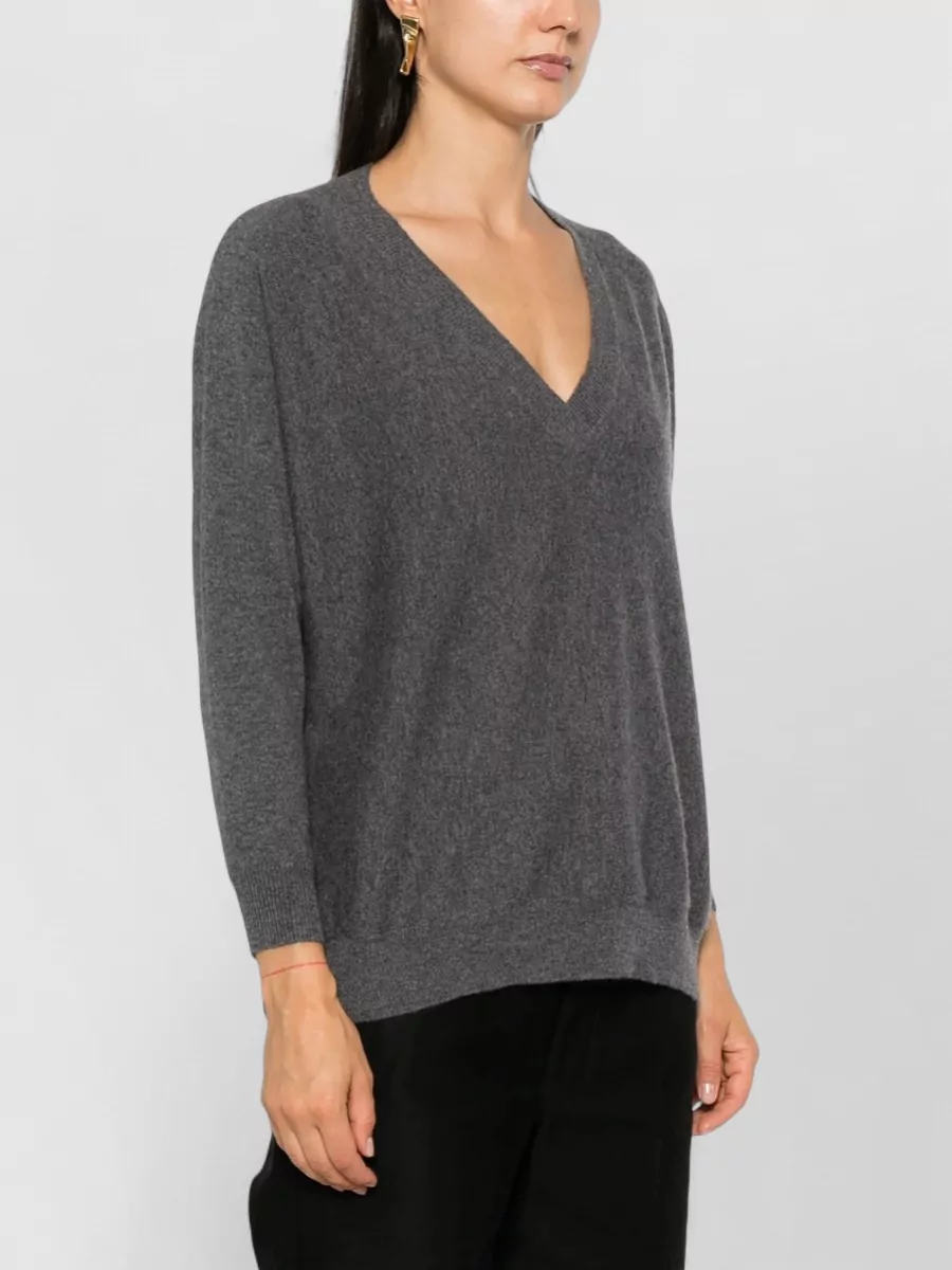 Lisa Yang Cashmere Ribbed V-Neck Sweater