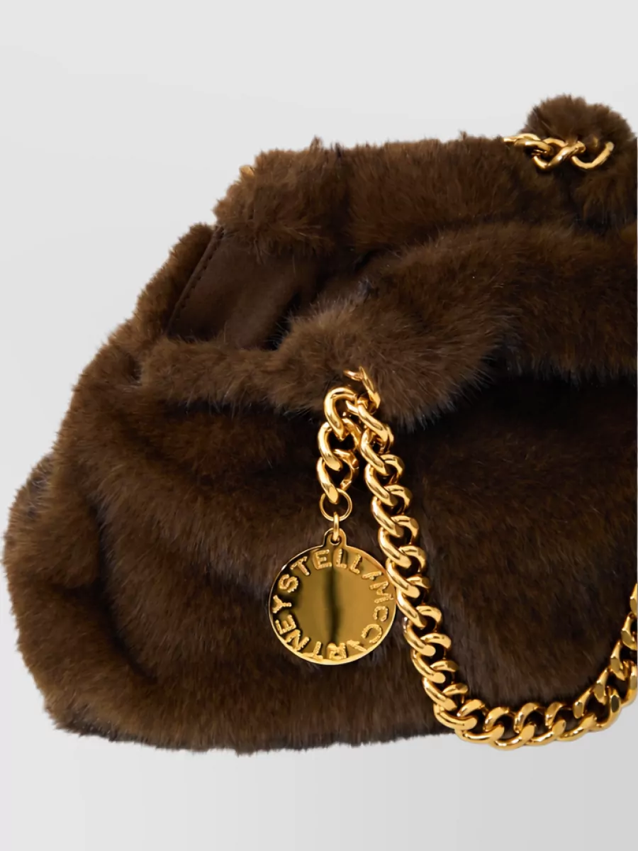Stella Mccartney Falabella Mini Plush-Effect Clutch Bag