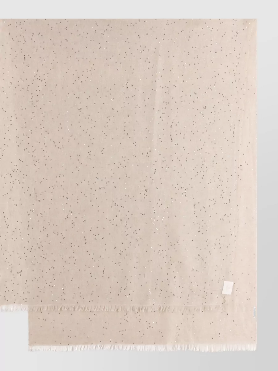 Brunello Cucinelli cashmere silk sequin-embellished scarf