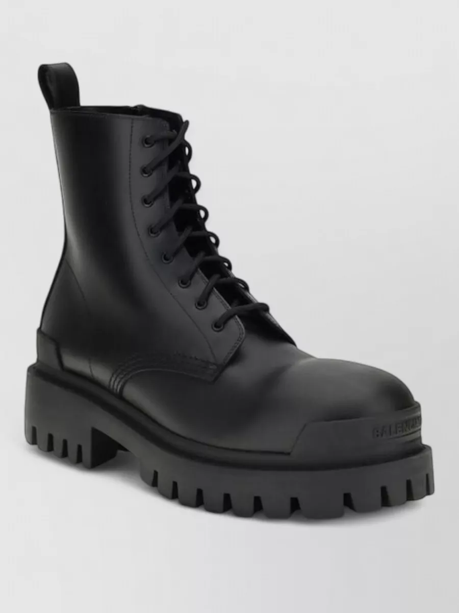 Balenciaga calf leather lace-up boots