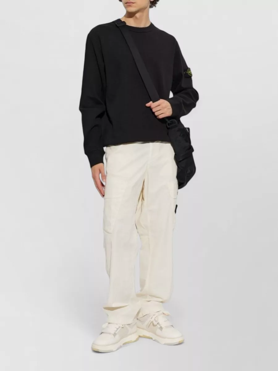 Stone Island Cotton Logo-Patch Crewneck Sweatshirt