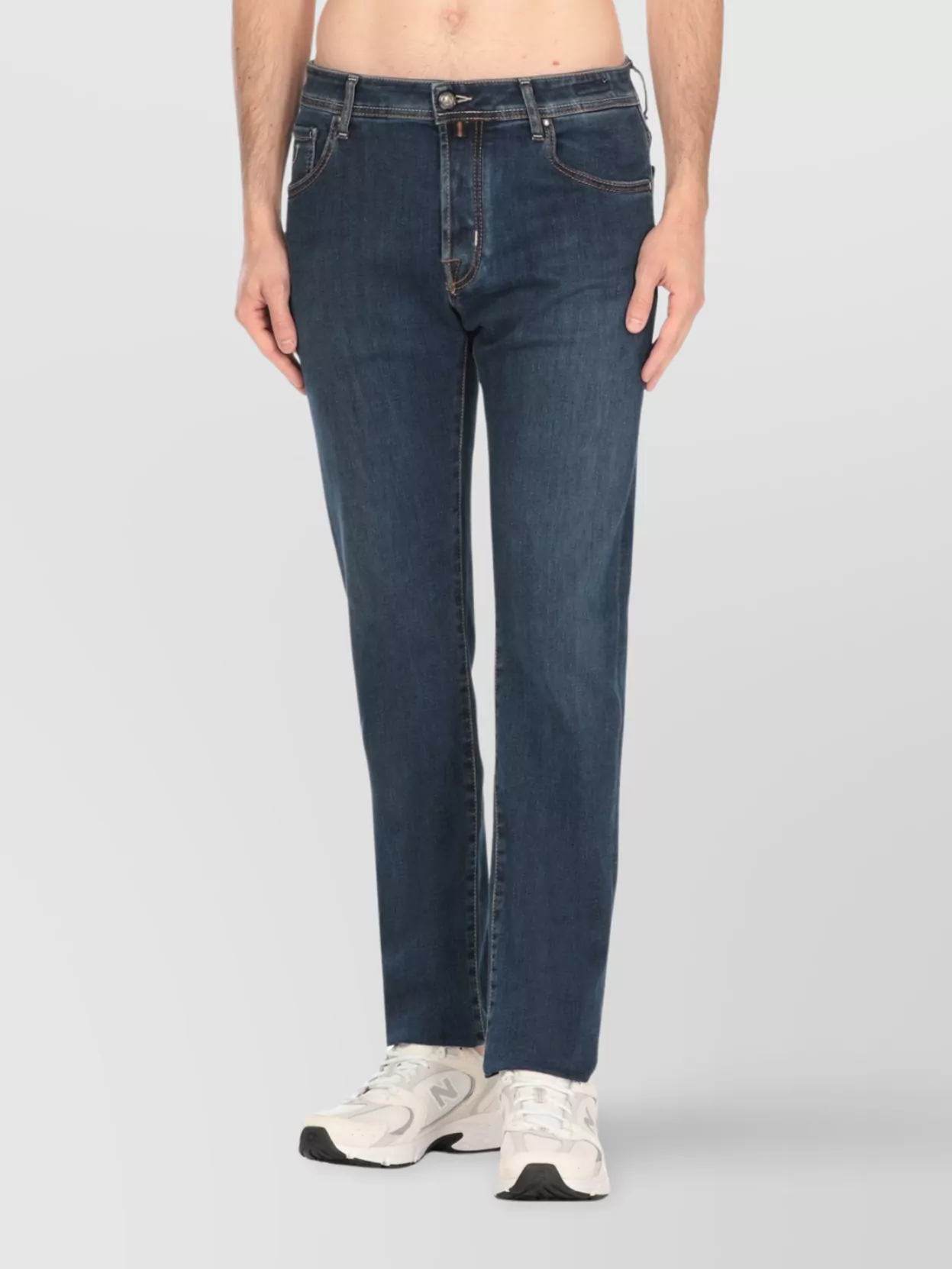 Jacob Cohen Straight Five-pocket Cotton Jeans In Blue