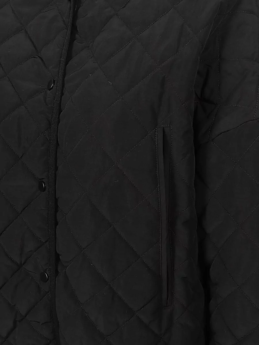 Sandbeige Quilted Single-Breasted Jacket
