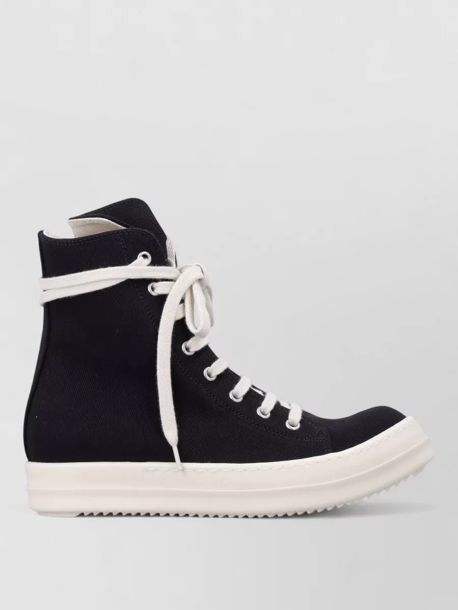 Rick Owens Drkshdw Canvas High-Top Sneakers
