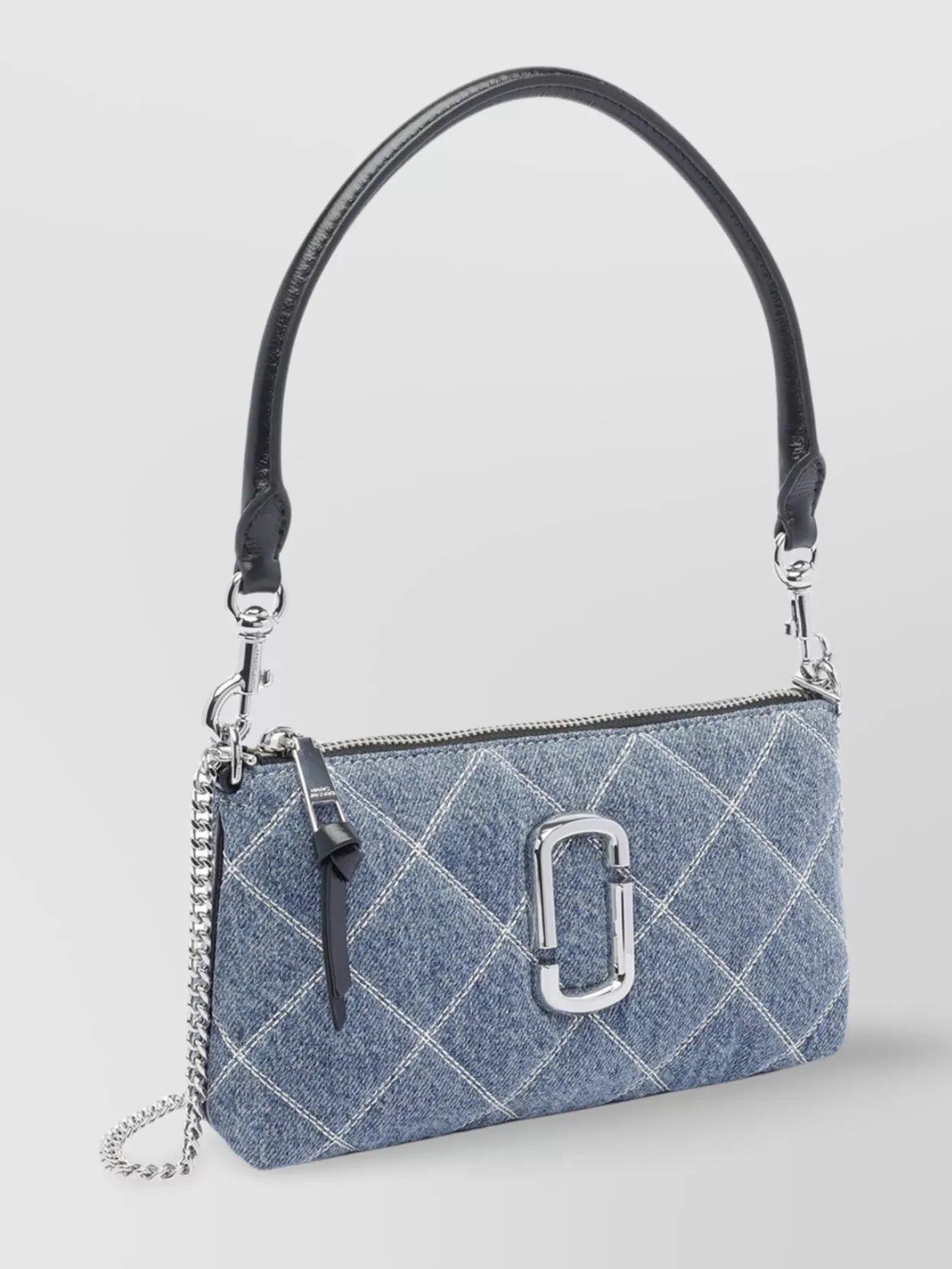 Marc Jacobs Quilted Denim Shoulder Bag With Removable Straps