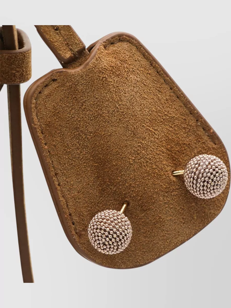 Fabiana Filippi Shoulder Bag Adjustable Strap Charm Suede