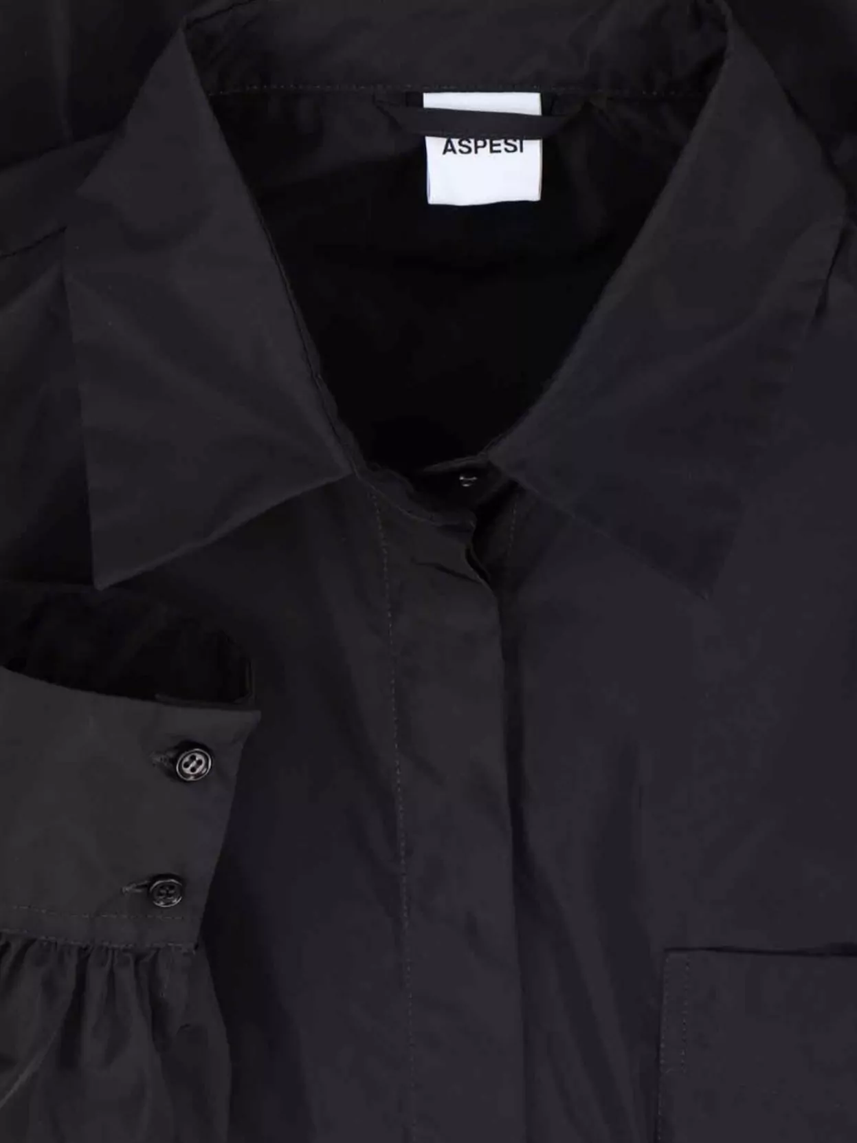 Aspesi Long Sleeve Collared Top With Chest Pocket