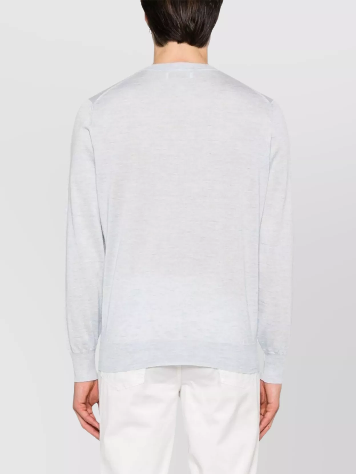 Brunello Cucinelli Lightweight Crew Neck Sweater With Soft Texture In White
