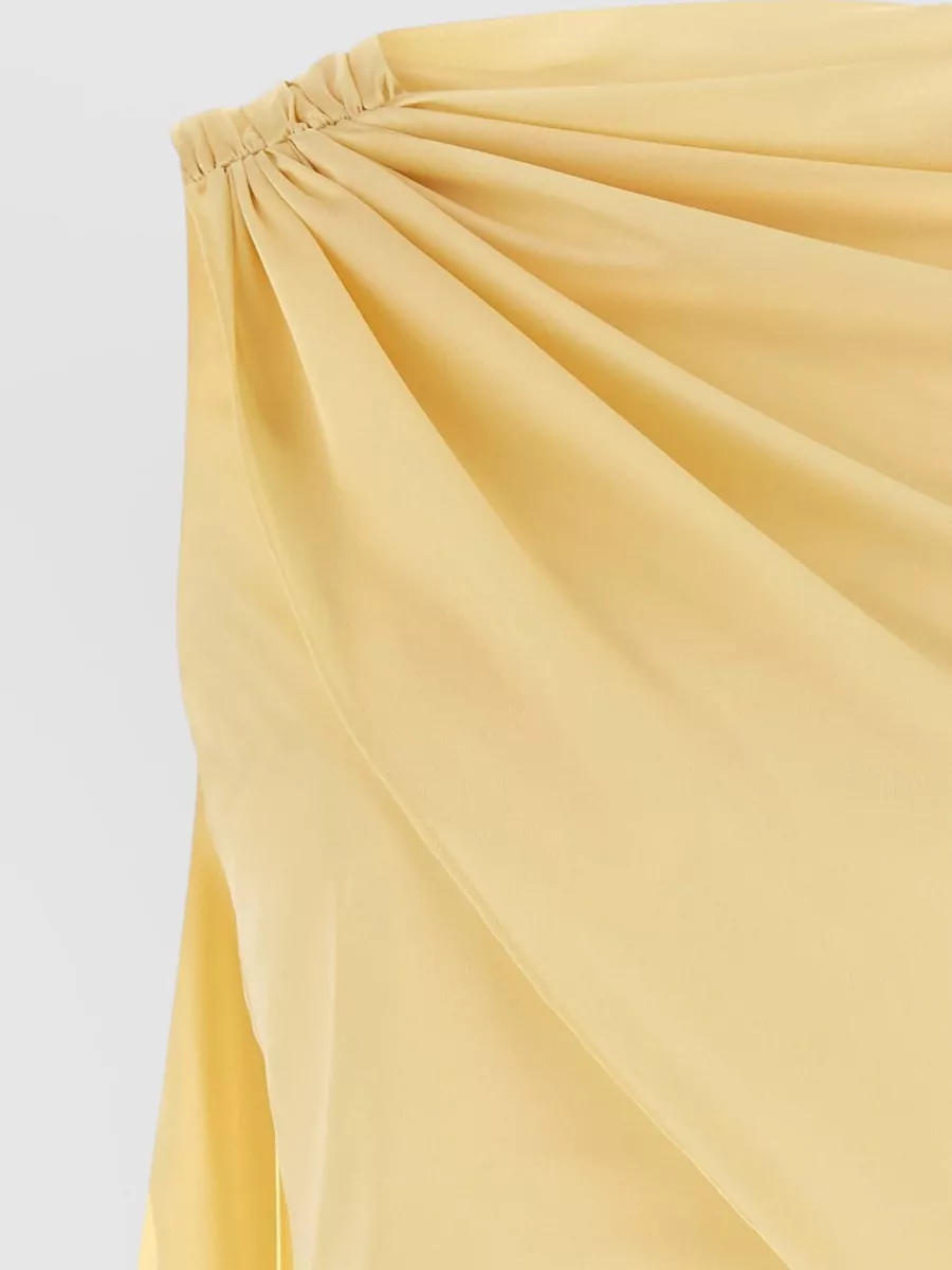 Rotate Birger Christensen Chiffon Asymmetric Draped Top
