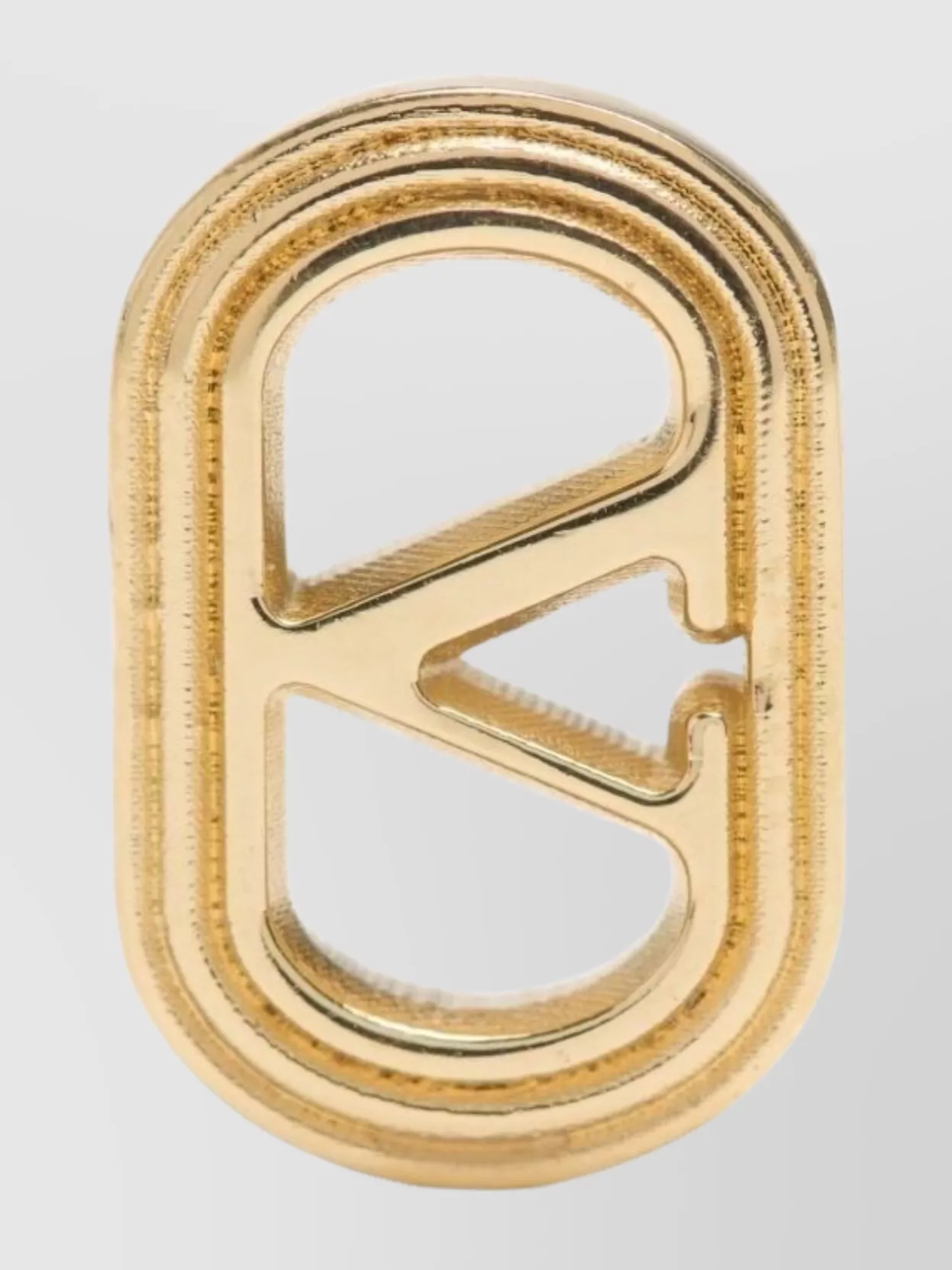 Valentino Garavani Logo Pierced Earrings In Gold-Tone Bronze