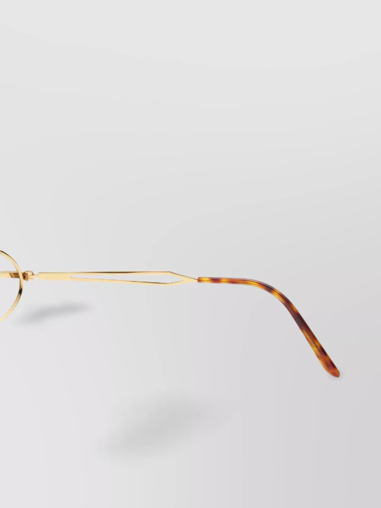Jean Paul Gaultier Metal Round Frame Sunglasses With Cut-out Detail In Gold