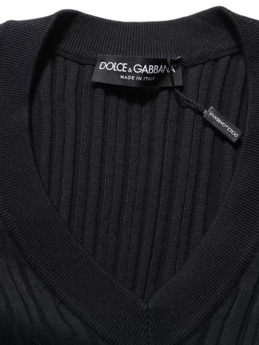 Dolce&Gabbana Silk V-Neck Sweater
