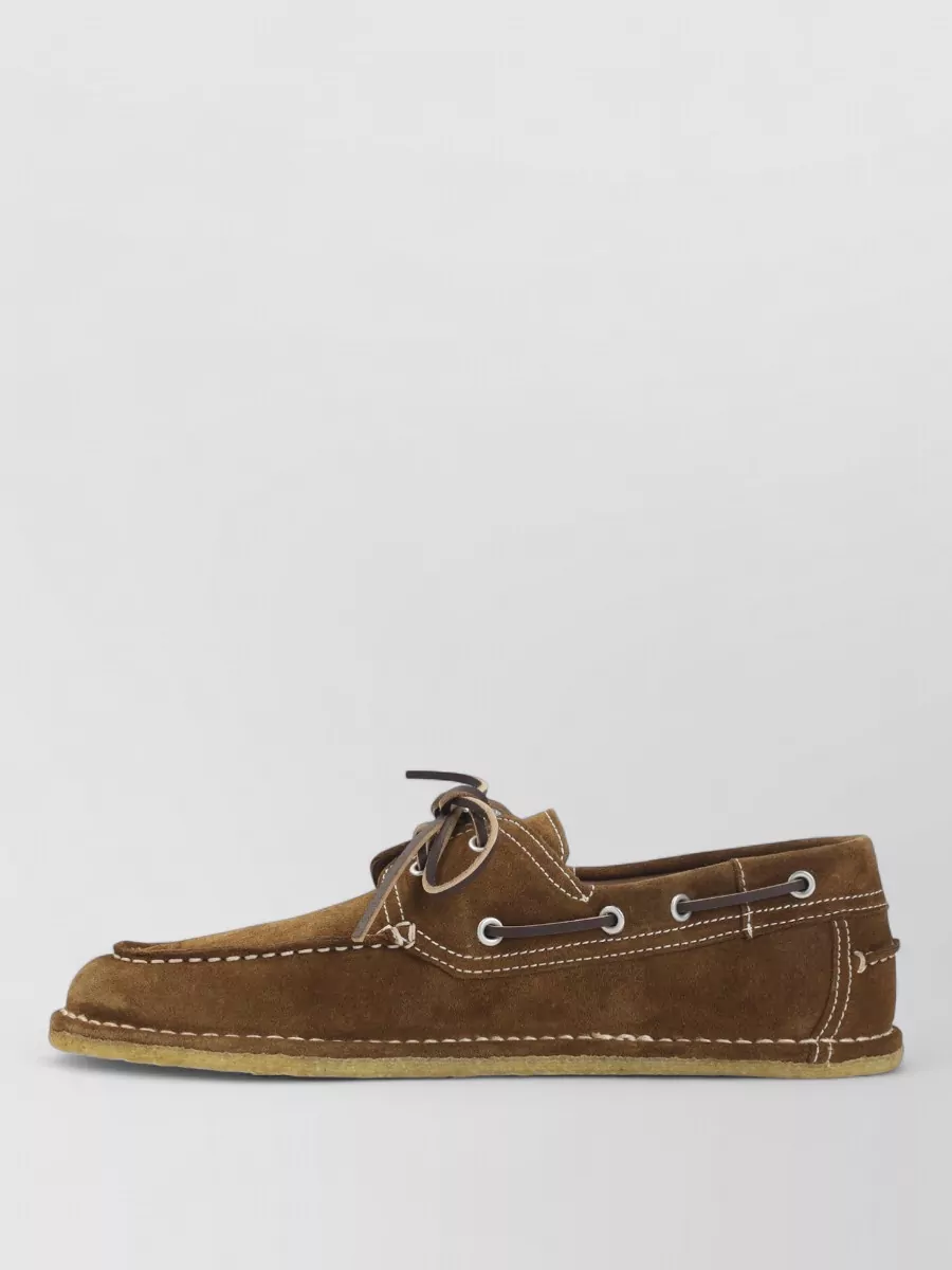 Ami Paris Suede Boat Loafers