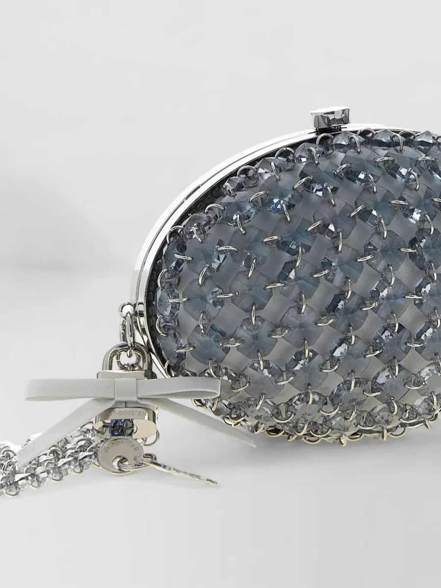 Self-Portrait Mini Satin Clutch Bag