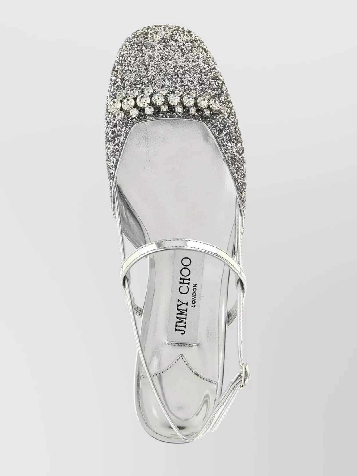 Jimmy Choo Glitter Embellished Pointed Toe Slingback