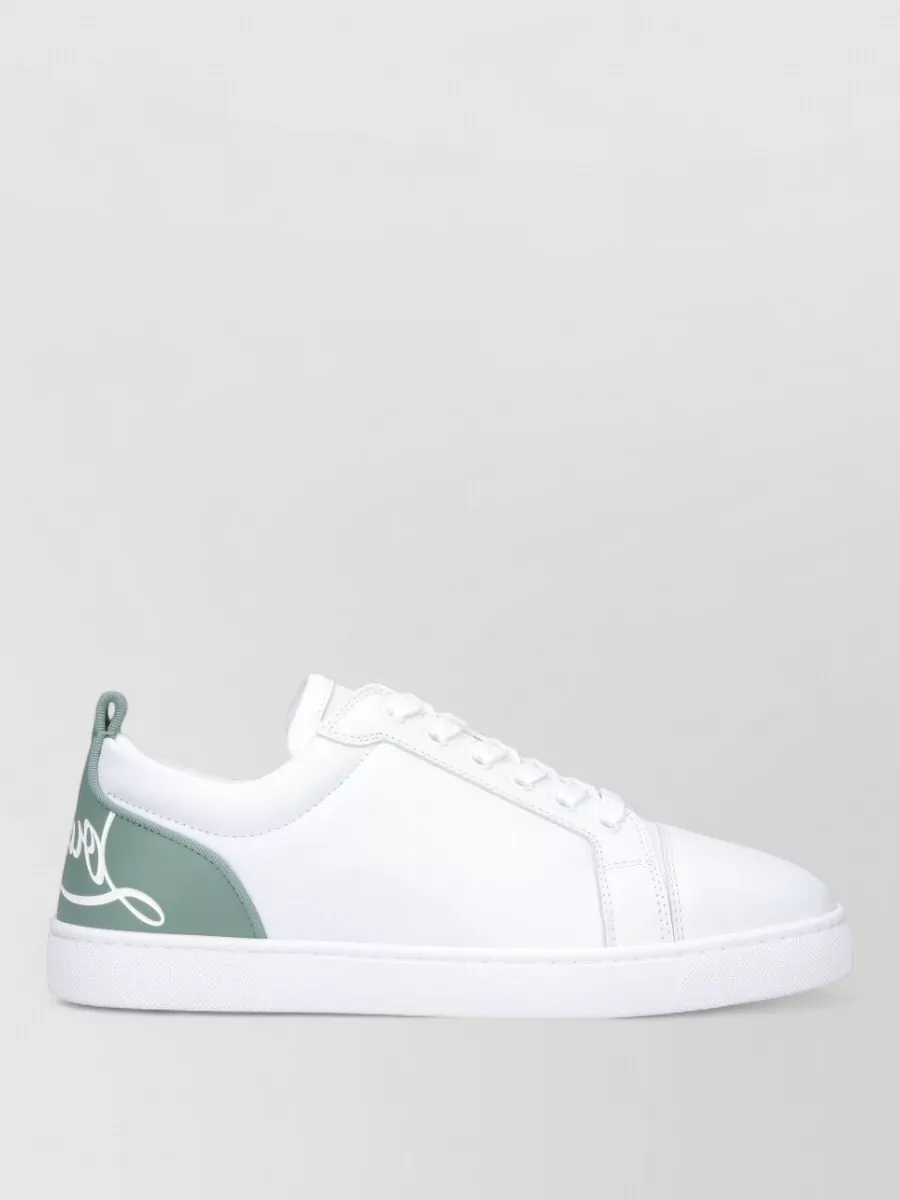 Christian Louboutin Low Top Sneakers Round Toe Flat Sole