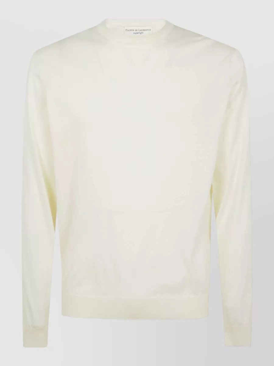 Filippo De Laurentis cotton fine-knit long-sleeve crew-neck jumper