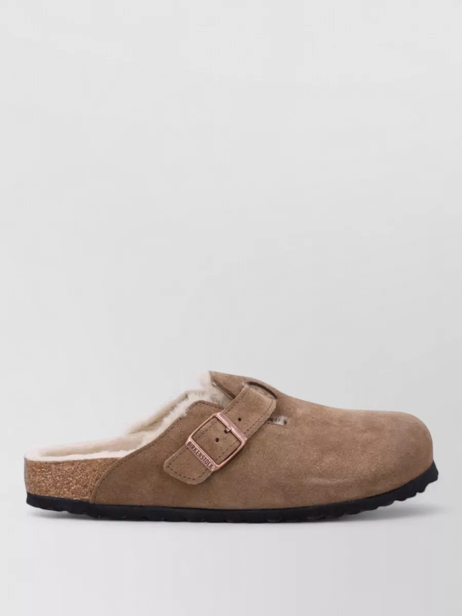 Birkenstock Leather Shearling Mules