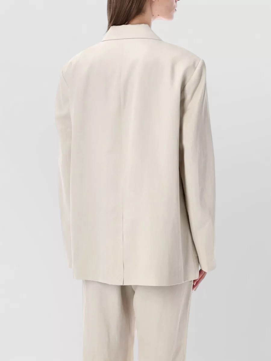 The Frankie Shop Linen Blend Relaxed Fit Blazer