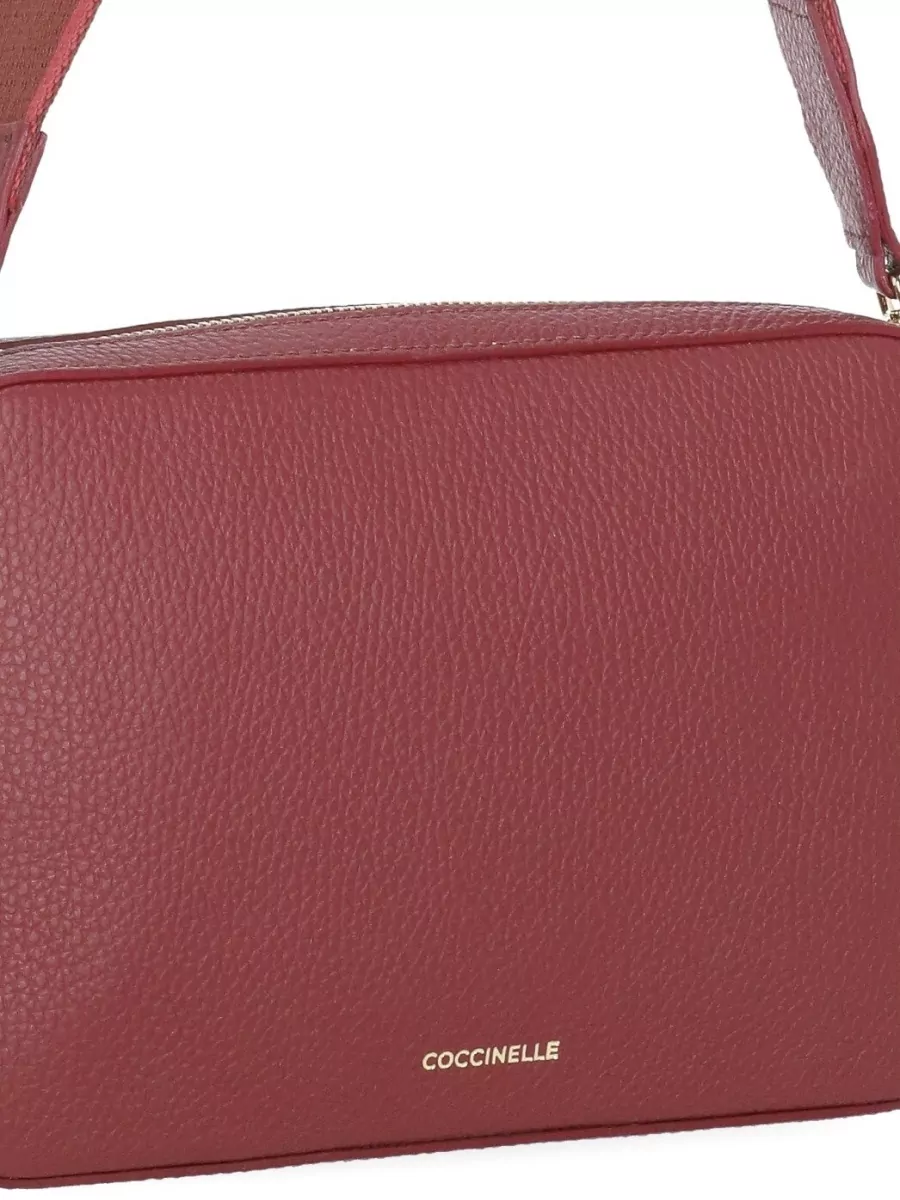 Coccinelle Leather Shoulder Bag Removable Double Strap