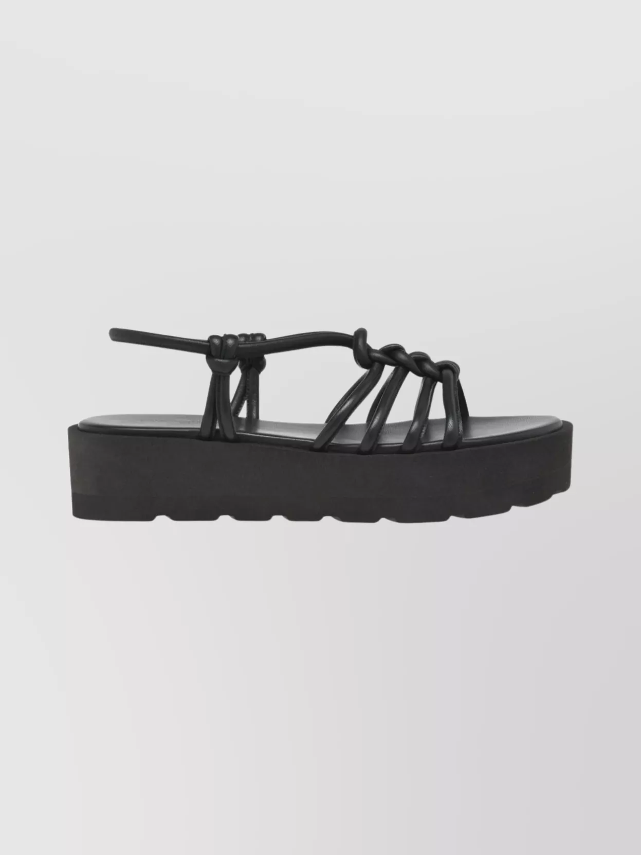 Gianvito Rossi Strappy Open Toe Sandals With Flatform Sole In Black