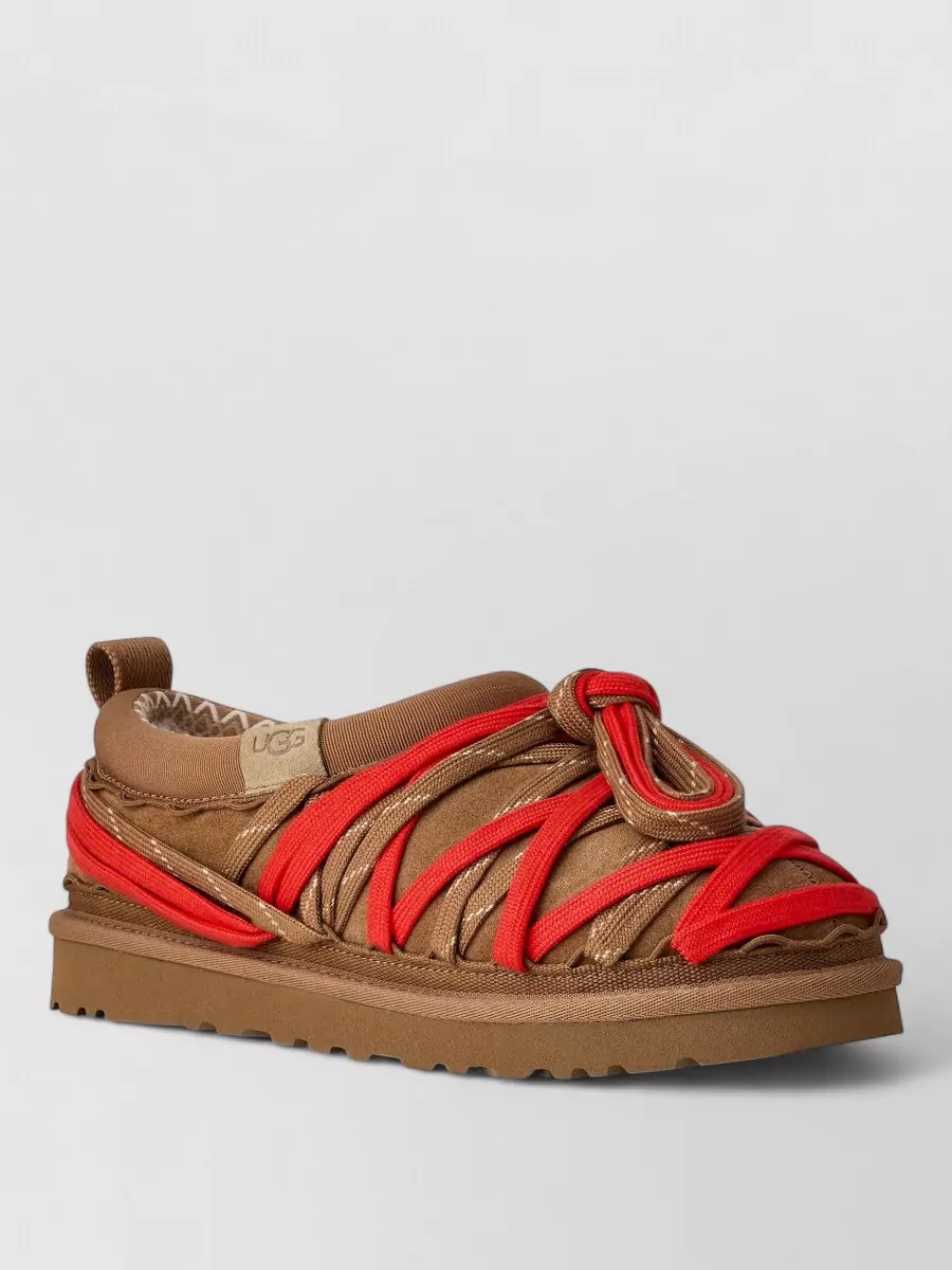 Ugg suede leather lace slippers