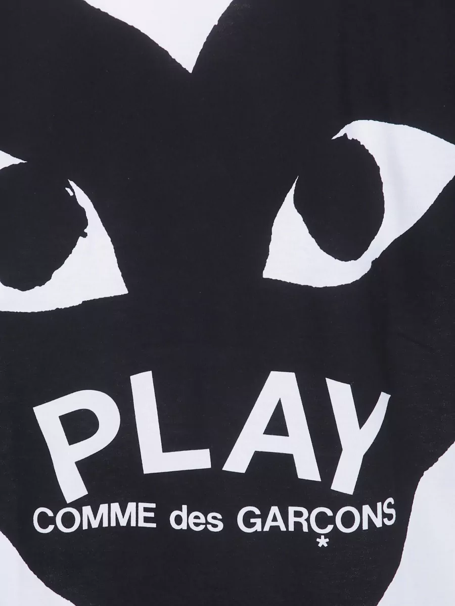 Comme Des Garçons Play Cotton Logo-Embroidered T-Shirt