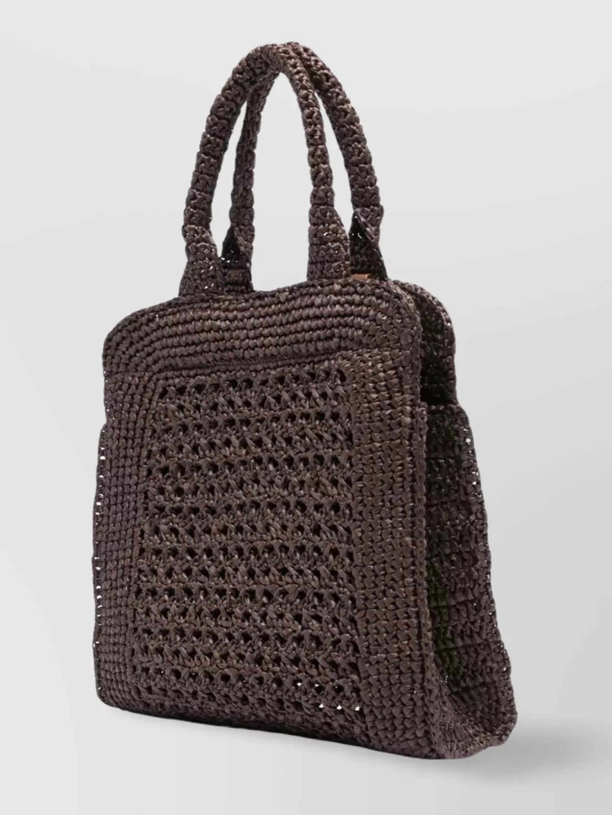 Miu Miu Woven Texture Tote Bag With Dual Handles