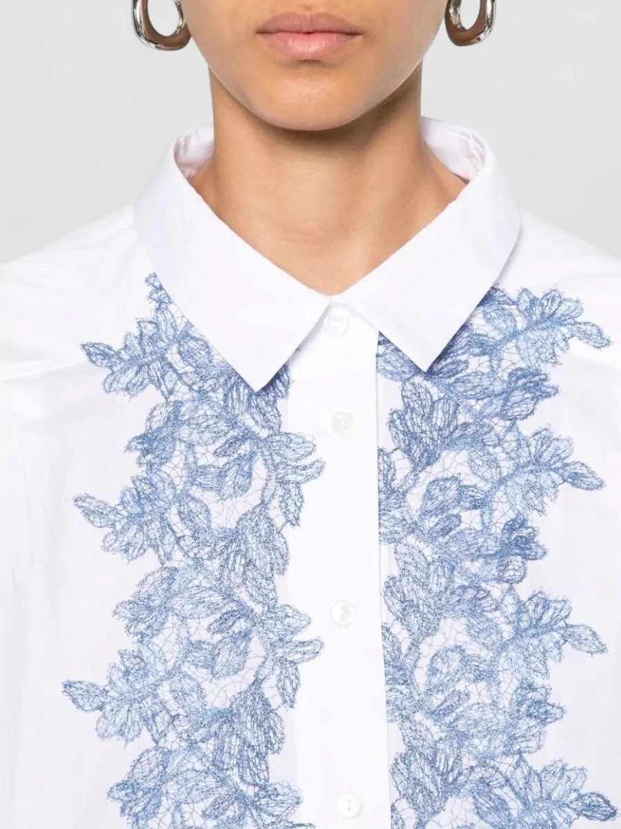 Ermanno Firenze Cotton Embroidered Blouse