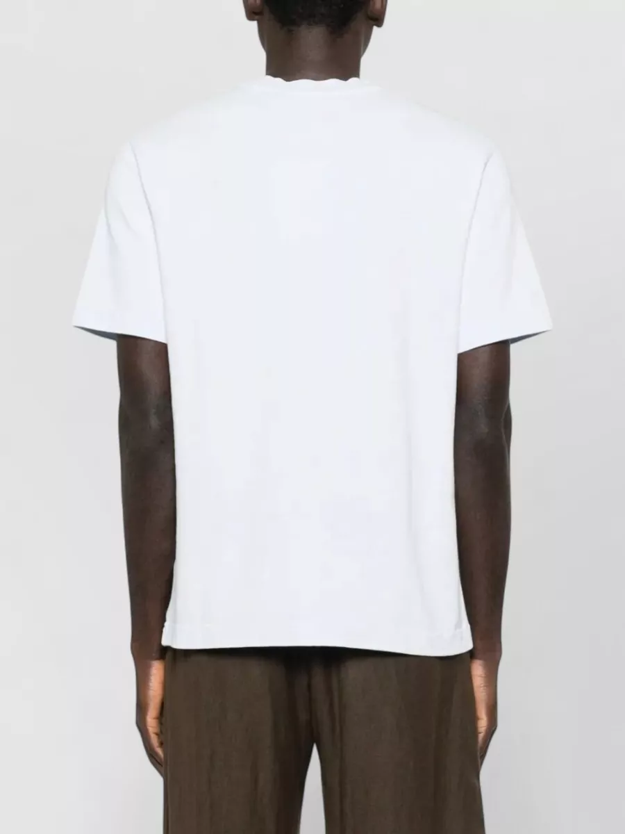 Jacquemus Le T-shirt Gros Grain White T-shirt With Logo Patch On The Front In Cotton Man In White
