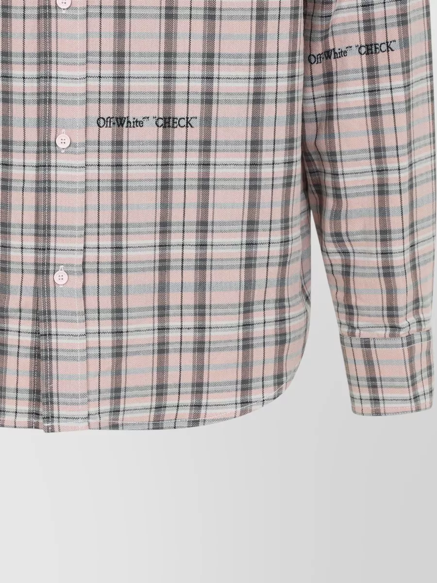 Off-White Checked Cotton Flannel Shirt