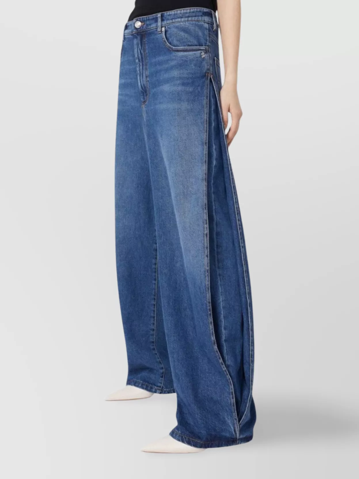 Sportmax Drop Crotch Trousers 5 Pocket Design