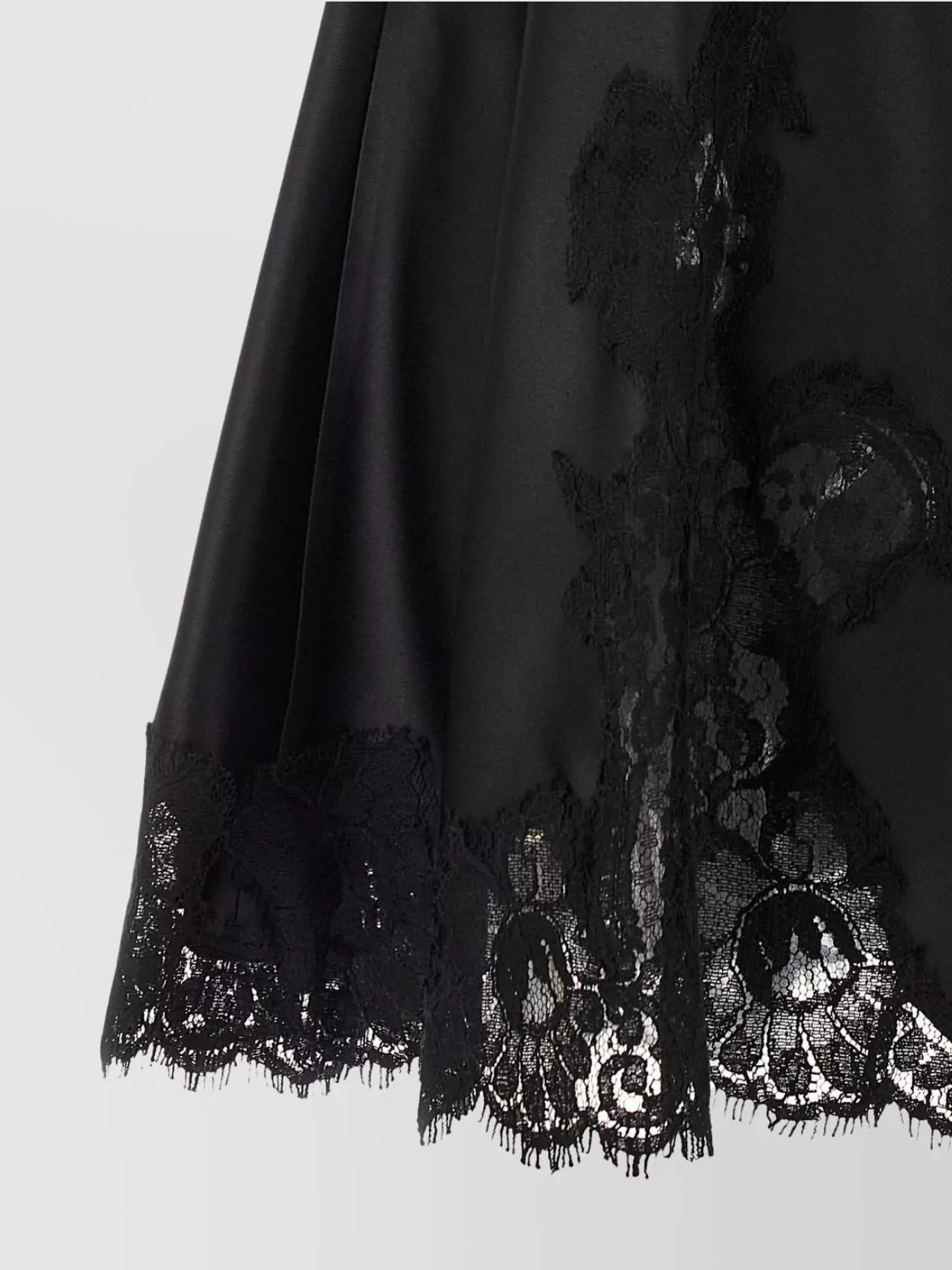 Dolce & Gabbana Satin And Lace Dress Dresses Black In Black