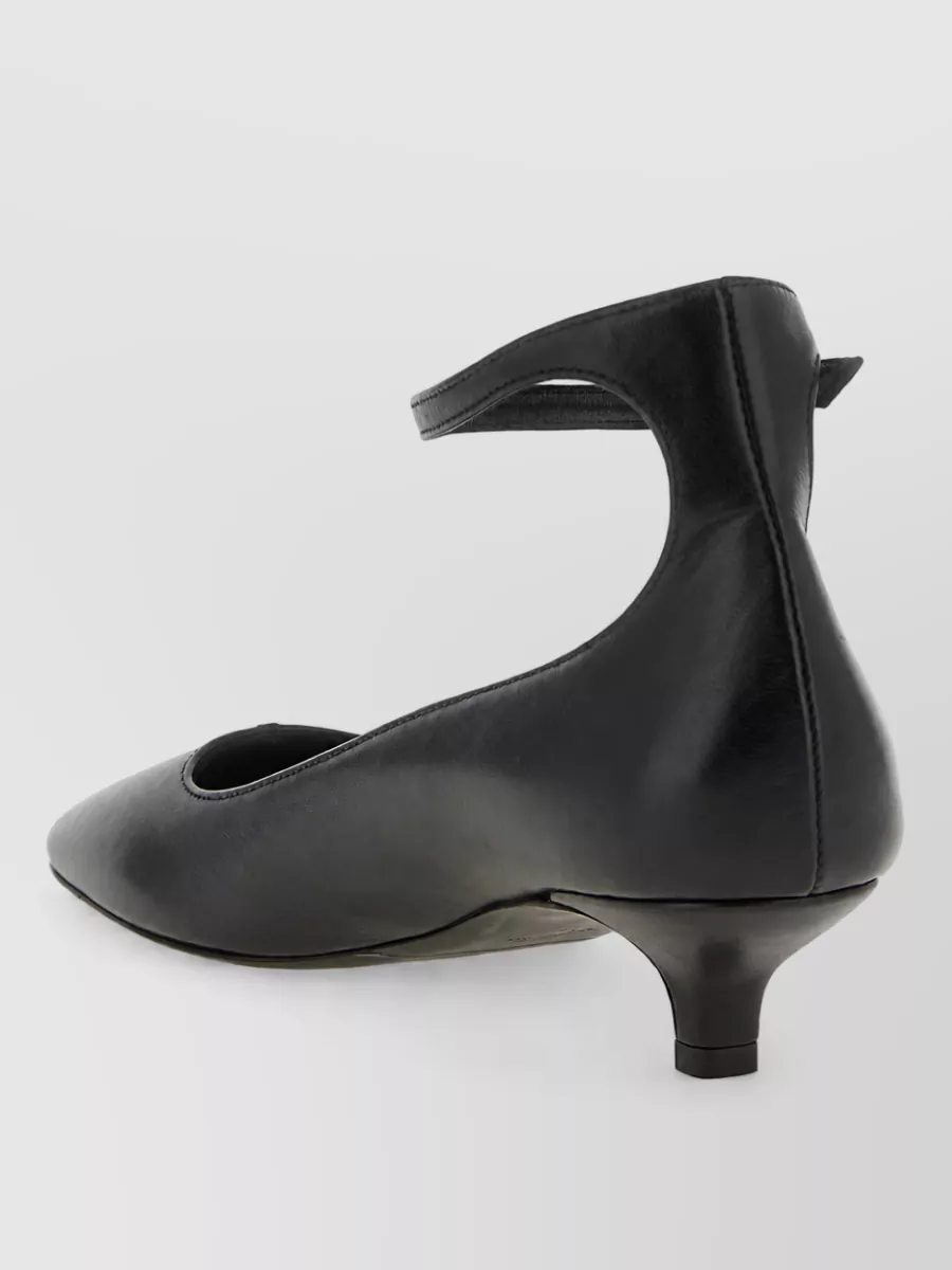 Totême Leather Square-Toe Ballerina Pumps