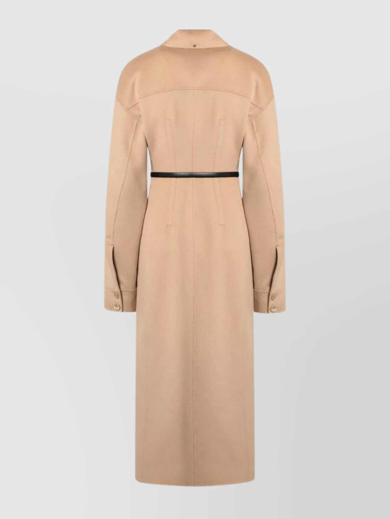 Sportmax Camel-coloured Wool Coat In Brown