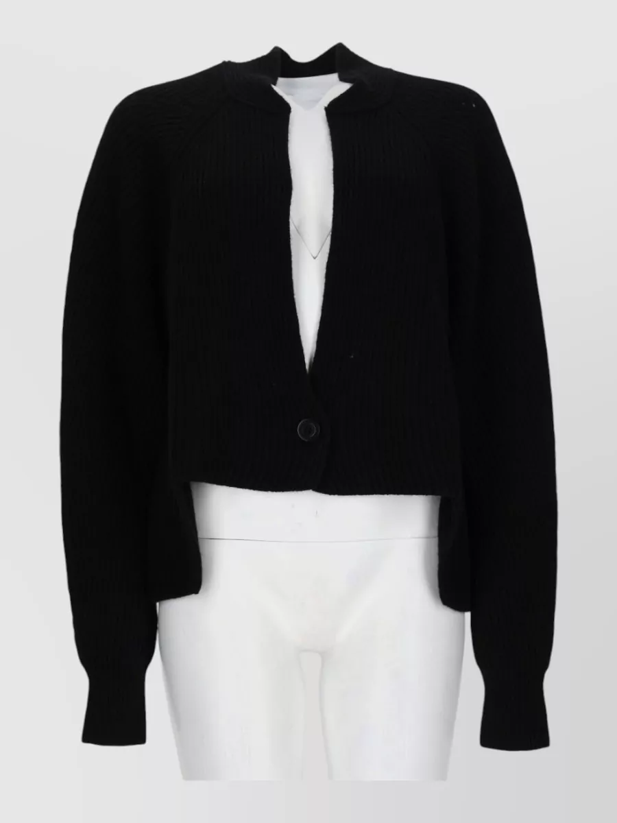 Nude Ribbed wool mini cardigan