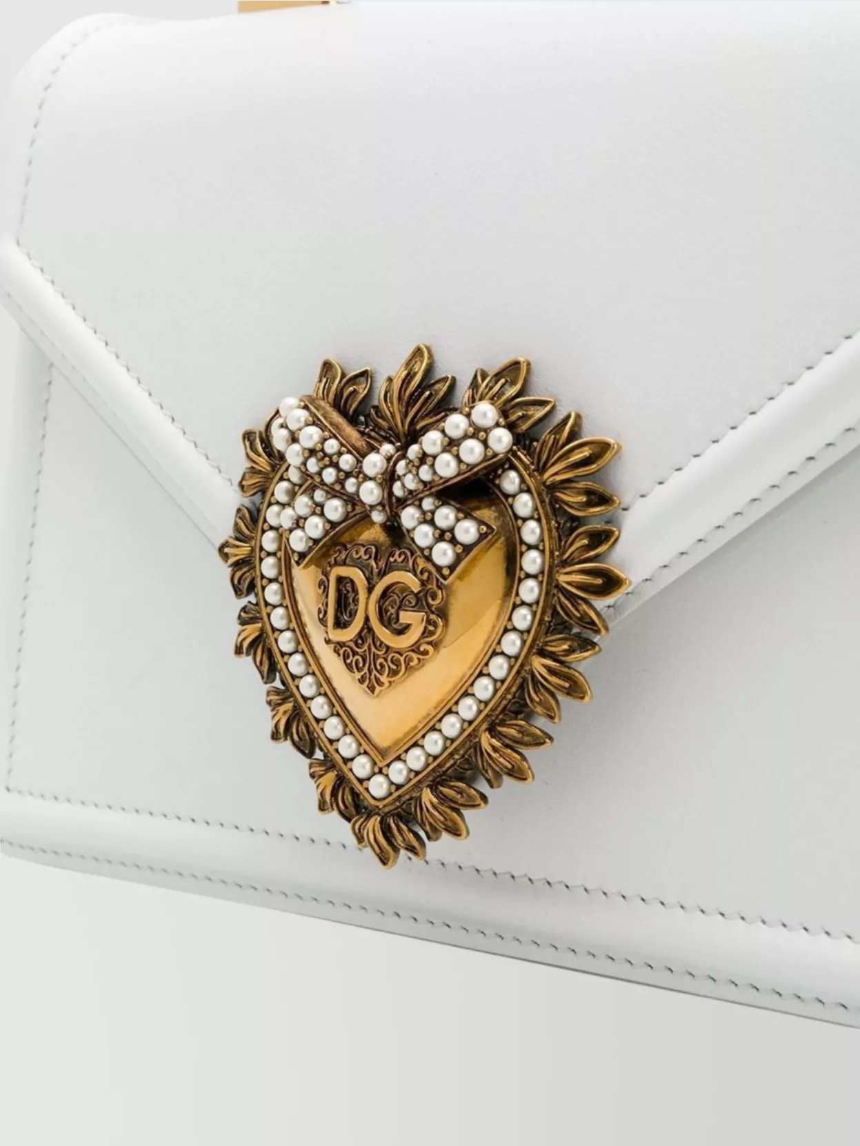 Dolce&Gabbana Small Devotion Leather Handbag