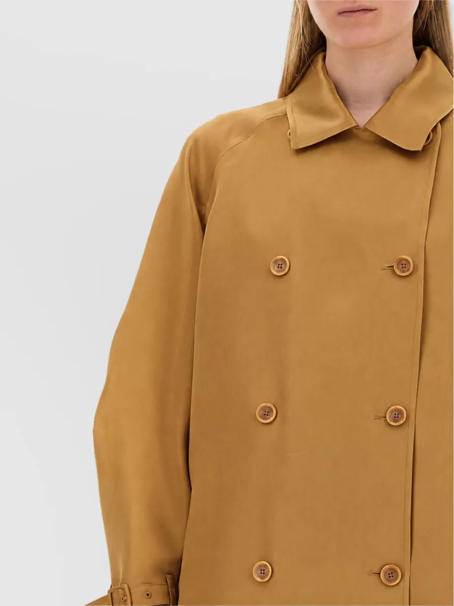 Max Mara Silk Double-Breasted Coat