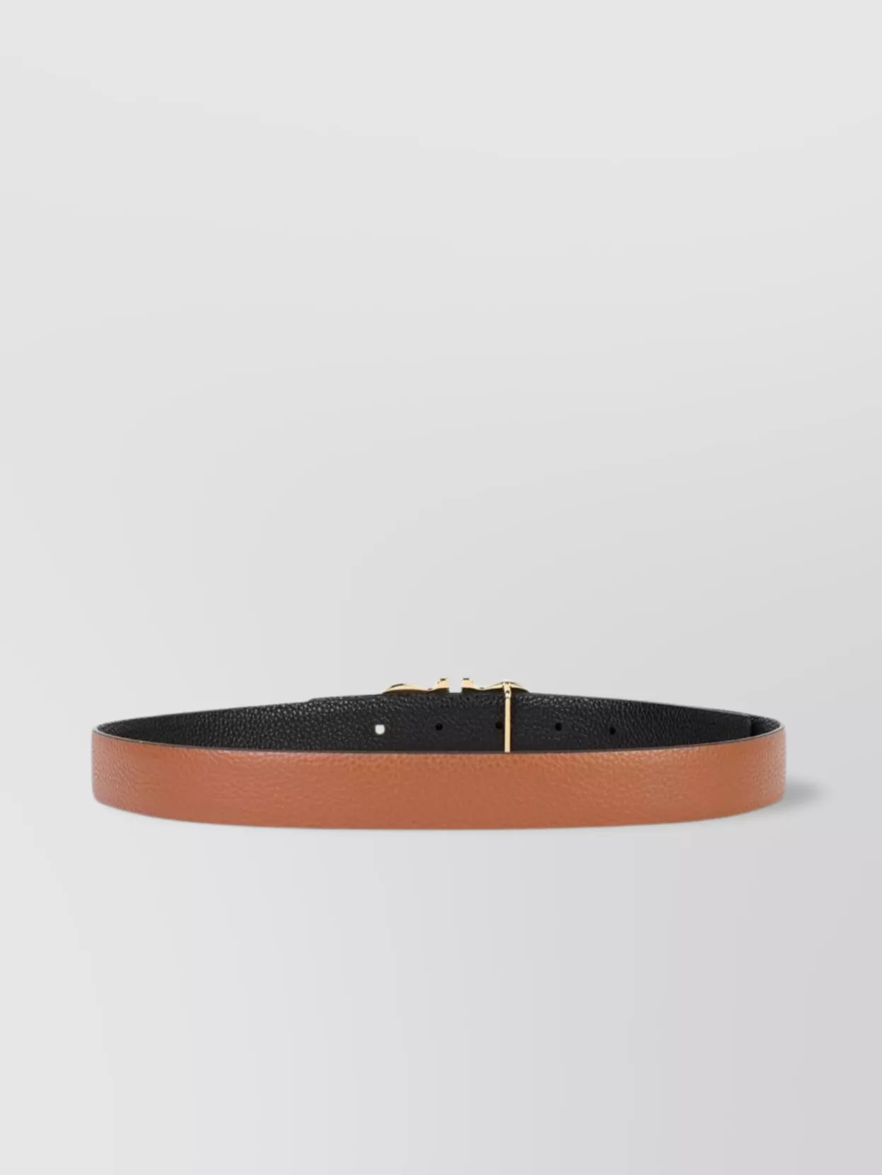 Ferragamo Leather Belt Adjustable Gold-Tone Buckle
