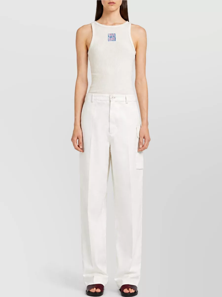 Marni High Waist Cargo Trousers Wide Leg