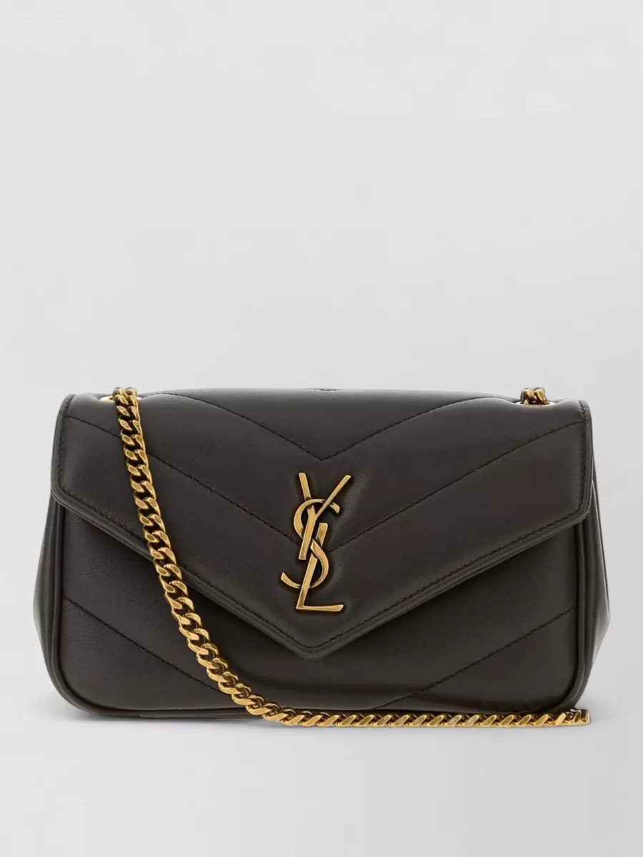 Saint Laurent loulou mini leather clutch bag