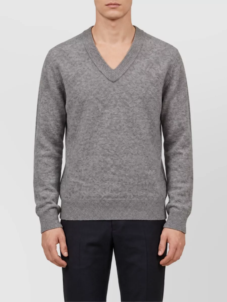 Bottega Veneta Wool and cashmere v-neck regular-fit jumper