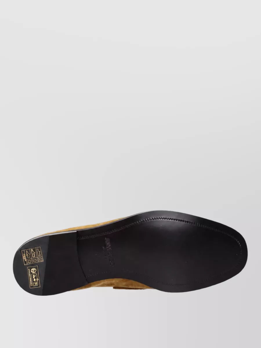 Jimmy Choo Suede Leather Monk Shoes