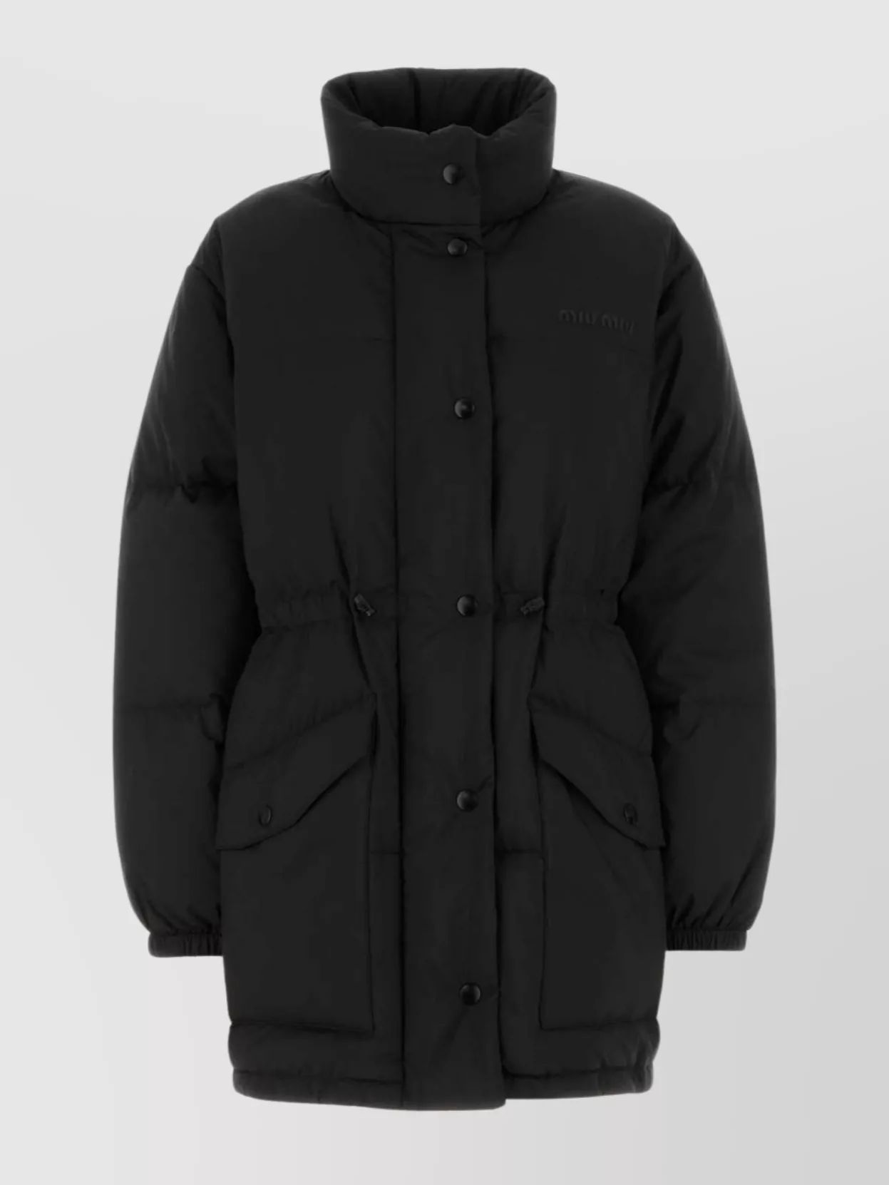 Miu Miu Insulated Down Jacket High Collar In Multi