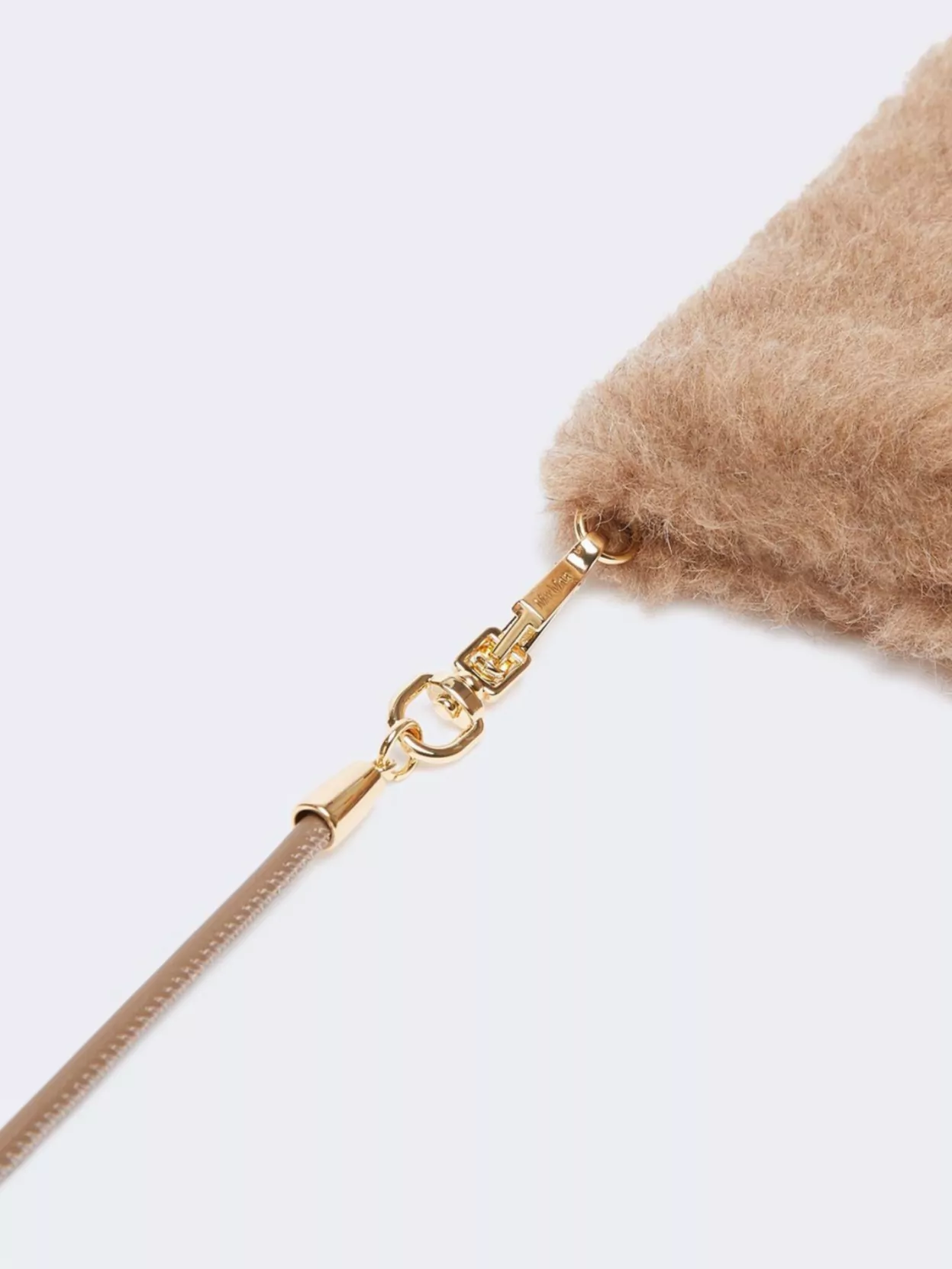 Max Mara Stylish Gloves With Detachable Strap And Faux Fur