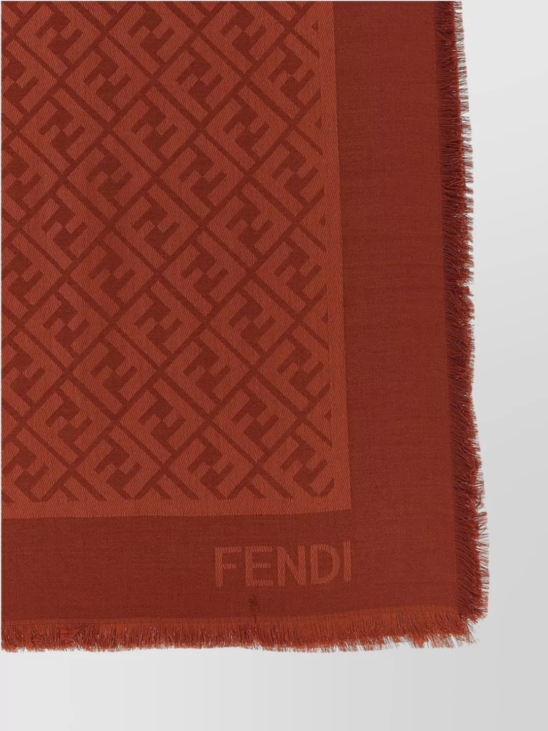 Fendi Shawl Square Fringed Edges