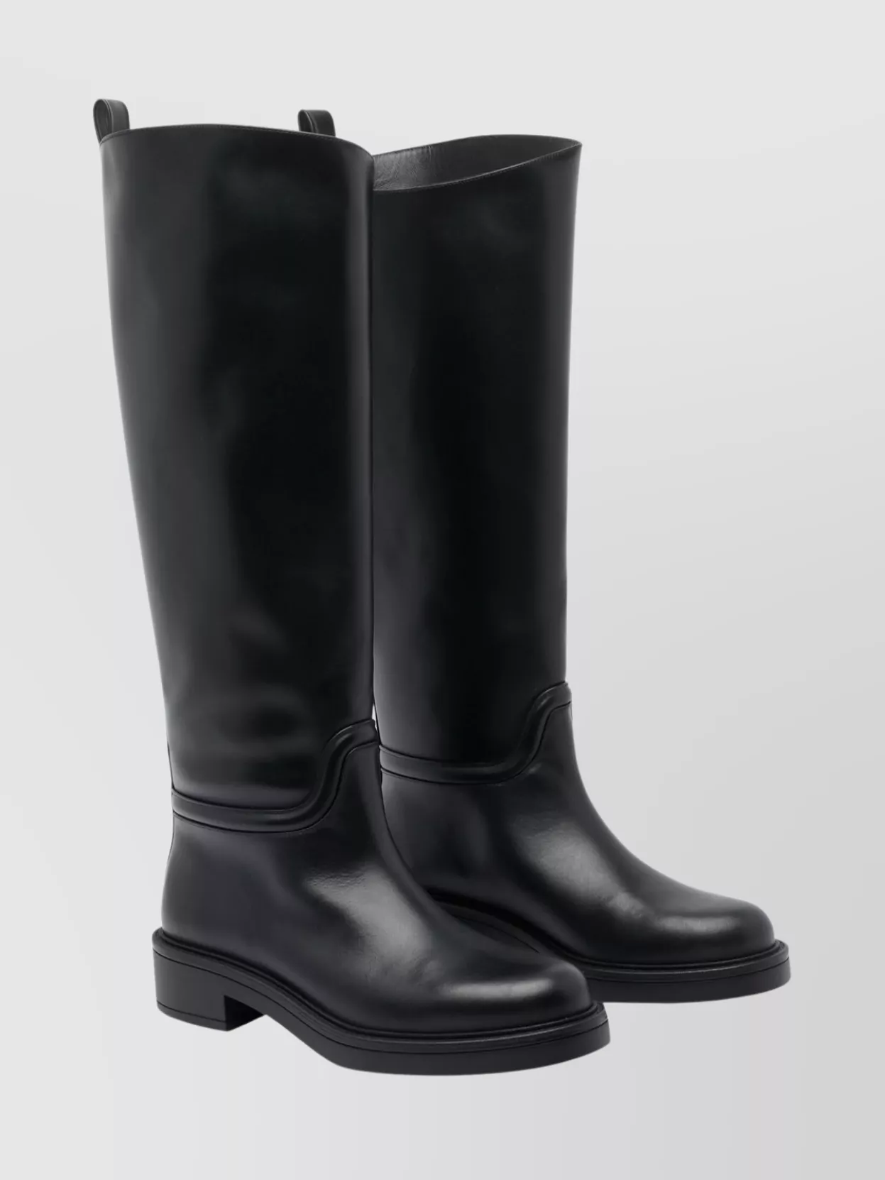 Stuart Weitzman Stylish Knee-high Leather Block Heel Boots