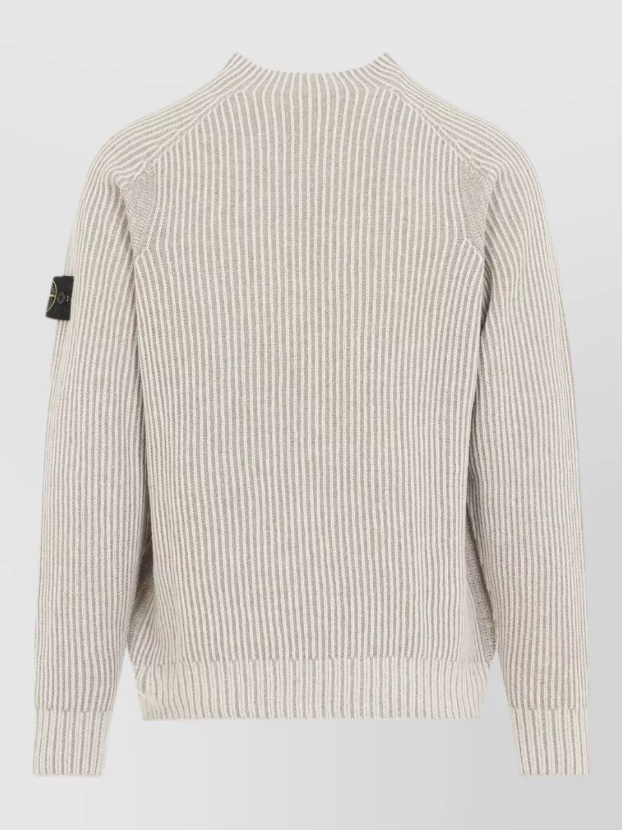 Stone Island Two-Tone Ribbed Cashmere Crew-Neck Jumper