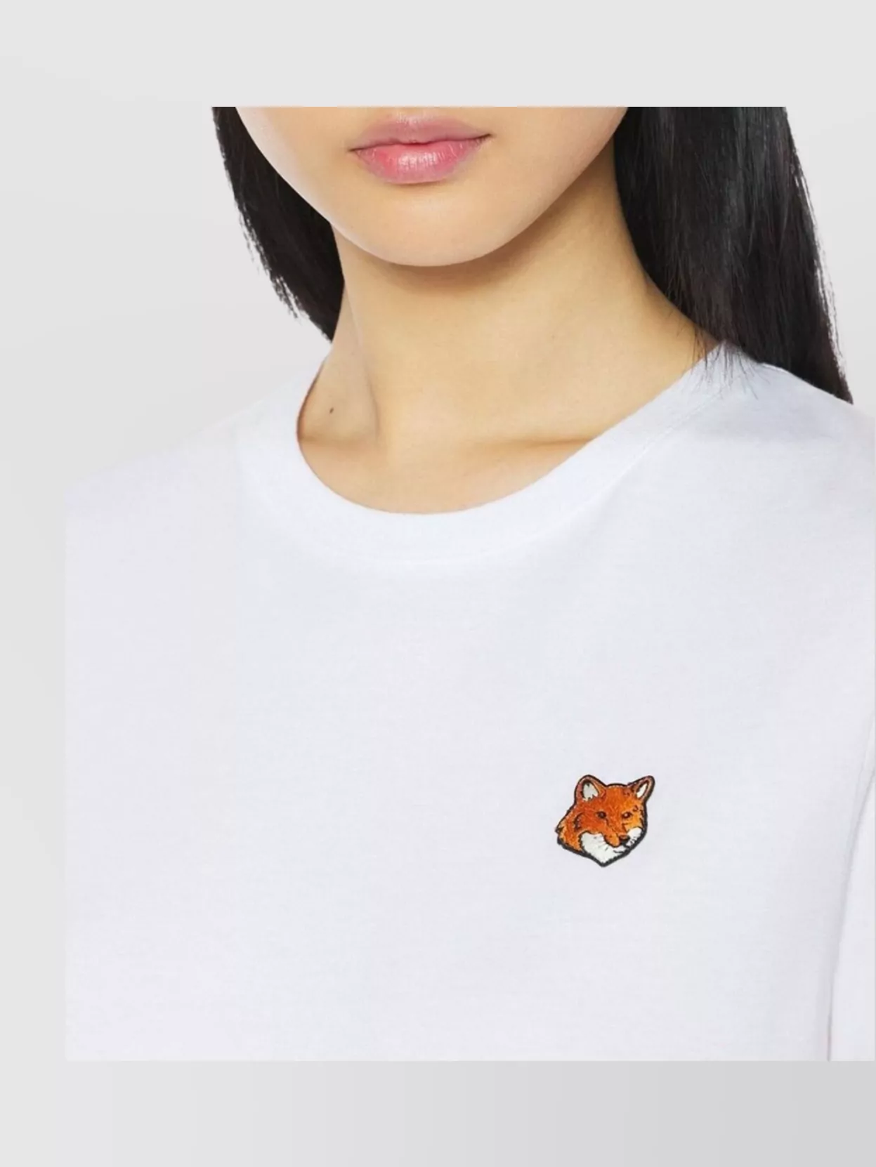 Maison Kitsuné Cotton T-Shirt Featuring Fox Head Design