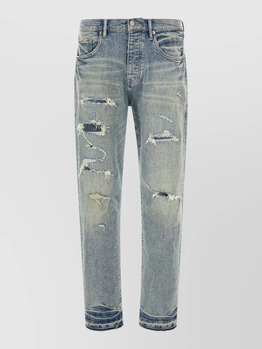 Purple denim jeans